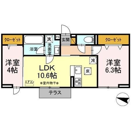 フルールの物件間取画像